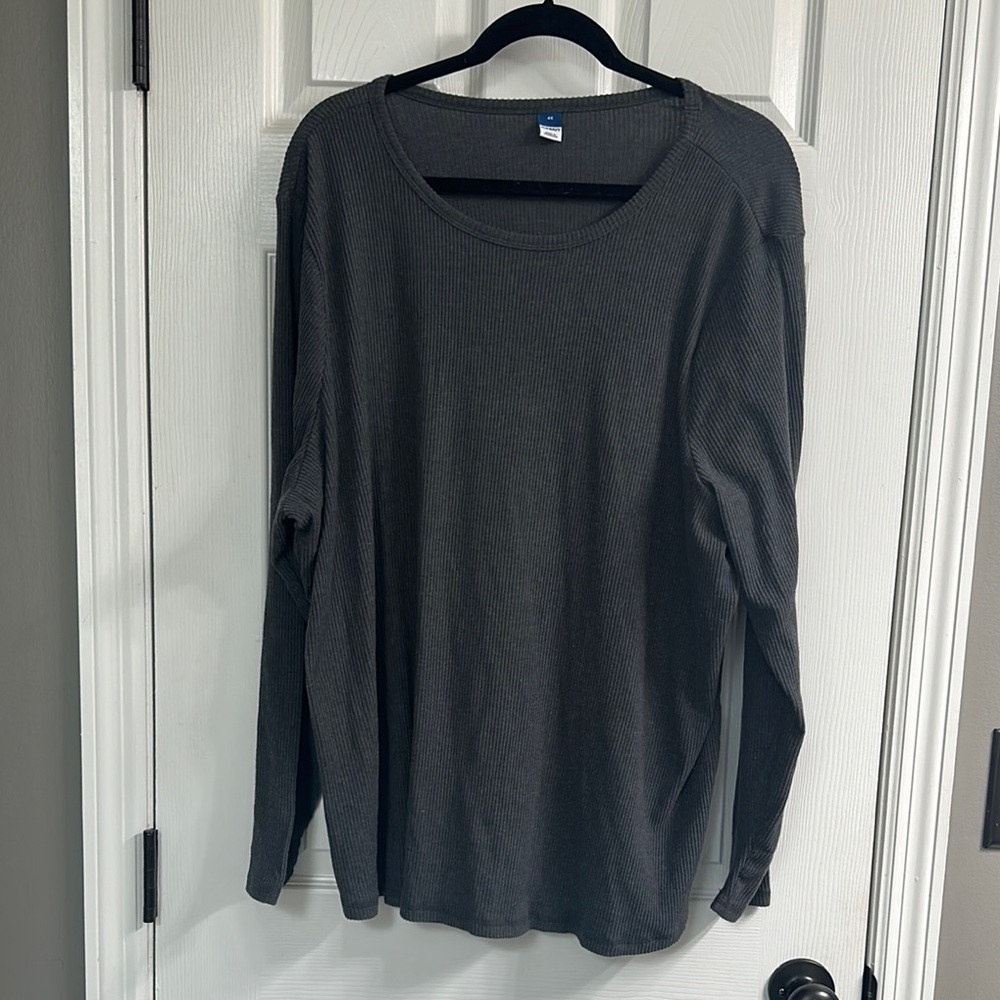 Old Navy Gray Long Sleeve Tee Relaxed Fit